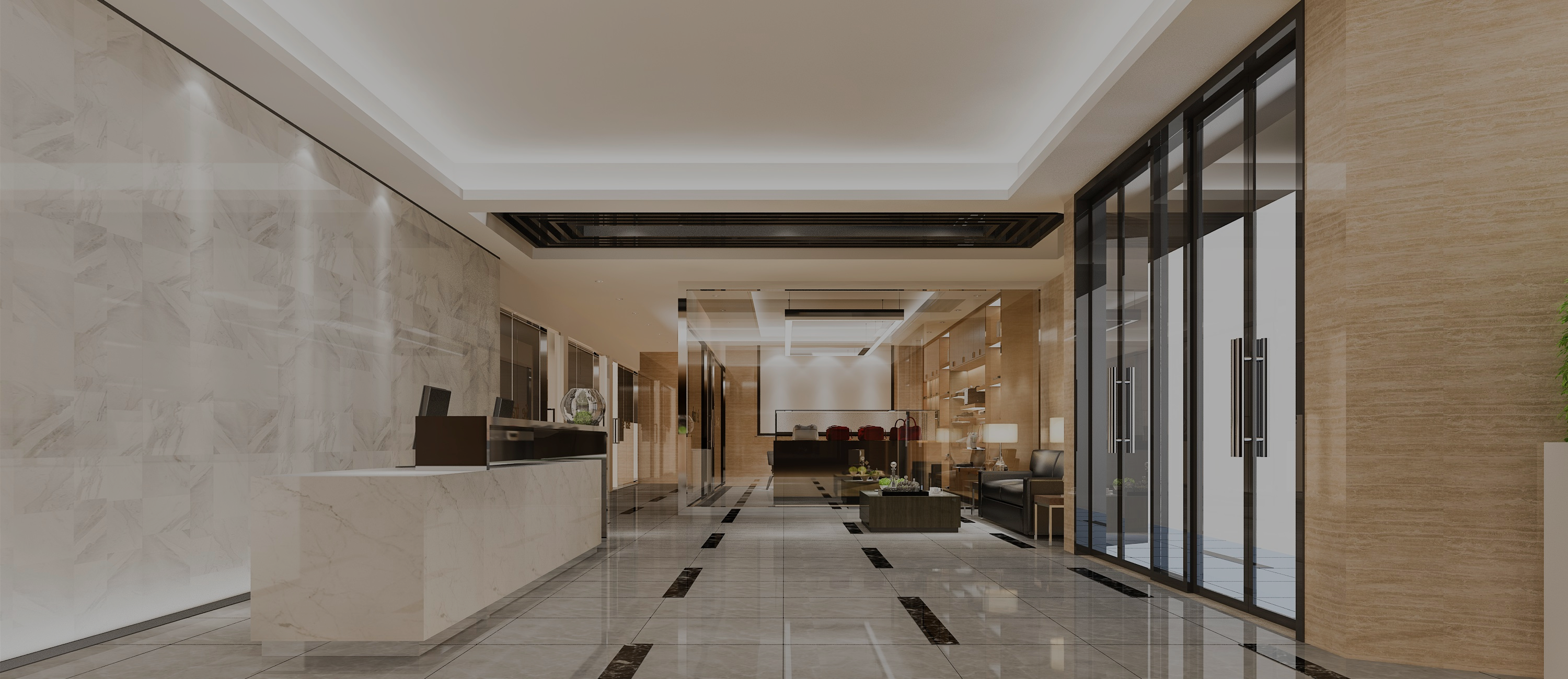 Interior moderno da Clínica JR